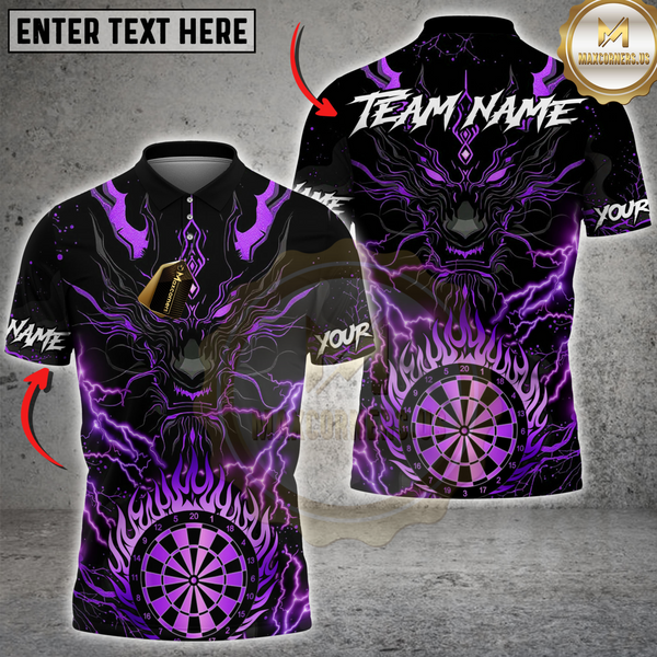 Maxcorners Golden Dragon Darts Multicolor Customized Name, Team Name 3D Shirts