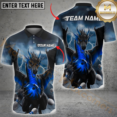 Maxcorners Storm Dragon Bowling Jersey Multicolor Customized Name, Team Name 3D Shirts