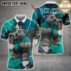 Maxcorners Darts Cartoon Polar Bear Multicolor Customized Name, Team Name 3D Shirts