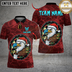 Maxcorners Darts Christmas Eagle Dartboard Multicolor Customized Name, Team Name 3D Shirts