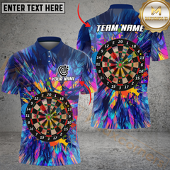 Maxcorners Darts Magic Art Multicolor Option Customized Name, Team Name 3D Polo Shirt