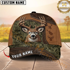 Maxcorners Buck Hunter Embroidered Camo Personalized Hat 3D Printed Multicolor