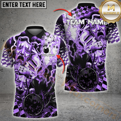 Maxcorners Bowling Electric Theatrical Multicolor Options Personalized Name, Team Name 3D Shirt