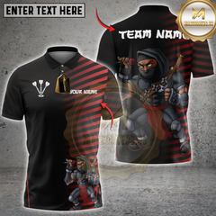Maxcorners Darts Crimson Ninja Multioptions Personalized Name, Team Name Unisex 3D Shirts