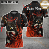 Maxcorners Darts Savage Wolf Multicolor Customized Name, Team Name 3D Shirts