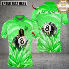 Maxcorners Billiard 8 Ball Ice Frozen Magic Personalized Name Shirt (4 Colors)