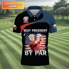 Maxcorners Funny Best President By Par Customize Golf Shirts For Men, Golf Clothes Men, Men Golf Gifts LM2406