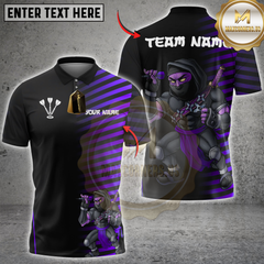 Maxcorners Darts Crimson Ninja Multioptions Personalized Name, Team Name Unisex 3D Shirts