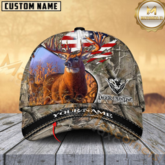 Maxcorners Patriotic Buck Camo Hunting Cap Multicolor Pattern Personalized 3D Cap