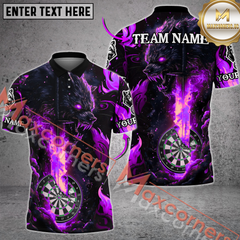 Maxcorners Fiery Wolf Darts Jersey Multicolor Options Personalized Name, Team Name 3D Shirt