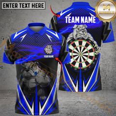 Maxcorners Darts Bulldog Multicolor Customized Name, Team Name 3D Shirts