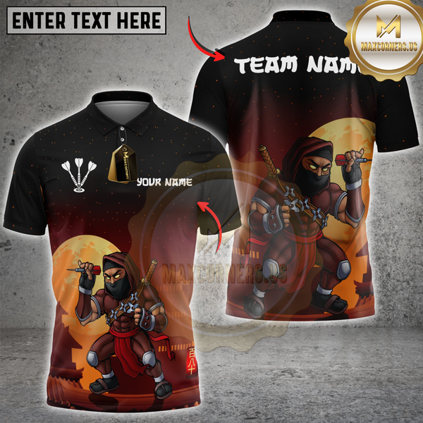 Maxcorners Darts Shadow Ninja Multioptions Personalized Name, Team Name Unisex 3D Shirts