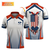 Maxcorners Men's Pickleball Shirt, Custom Name USA Flag Funny Pickleball Shirts, Gift For Pickleball Lover LM0509