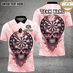 Maxcorners Skull Dart Shirt Blue Ice Crystal Skull Multioptions Personalized Name, Team Name Unisex 3D Shirt (4 Colors)