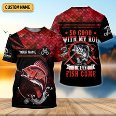 Maxcorners Fishing Shirts, So Good With My Rod I Make Fish Come, SPF Long Sleeve Shirts, Fishing Shirts For Men