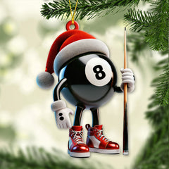 Maxcorners Custom Name Billiard Ornament, Billiard Lover Christmas Gift 2D Flat LM2211