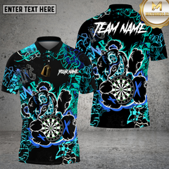 Maxcorners Graffiti Bear Dartboard Neon Splash Multioptions Personalized Name, Team Name Unisex 3D Shirt (4 Colors)
