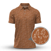 Maxcorners Pattern Golf Shirt, Dachshund Pattern Golf Shirt, Funny Dog Golf Polos For Pet Lovers