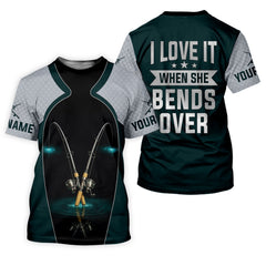 Maxcorners I Love It When She Bends Over Fishing Shirt, SPF Shirt For Men, Funny Fishing Shirt