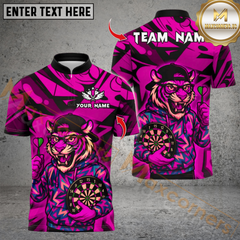 Maxcorners Streetwear Tiger With Dartboard Design Multioptions Personalized Name, Team Name Unisex 3D Shirts