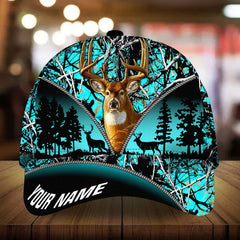 Maxcorners Premium Cool Hunting Art Deer Hunting Camo Pattern 3D Multicolor Personalized Cap