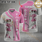 Maxcorners Golf Ball And Wine Lady Fun Vibe Multicolor Personalized 3D Shirt