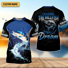 Maxcorners Marlin Fishing, Chasing The Billfish Dream SPF Shirts, Fishing Shirts For Men, Fisherman Gift