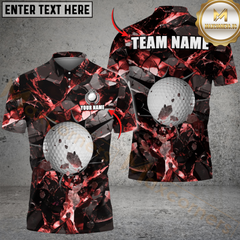 Maxcorners Golf Ball Dark Material Multicolor Customized Name, Team Name 3D Shirts