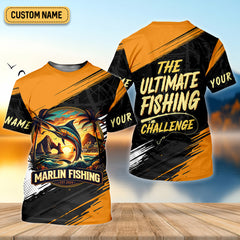 Maxcorners Marlin Fishing SPF Shirts, The Ultimate Fishing Challenge Shirts For Men, Funny Fisherman Gift