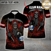 Maxcorners Billiard Ball 8 And Ball 10 Reaper Multicolor Options Personalized Name, Team Name 3D Shirt