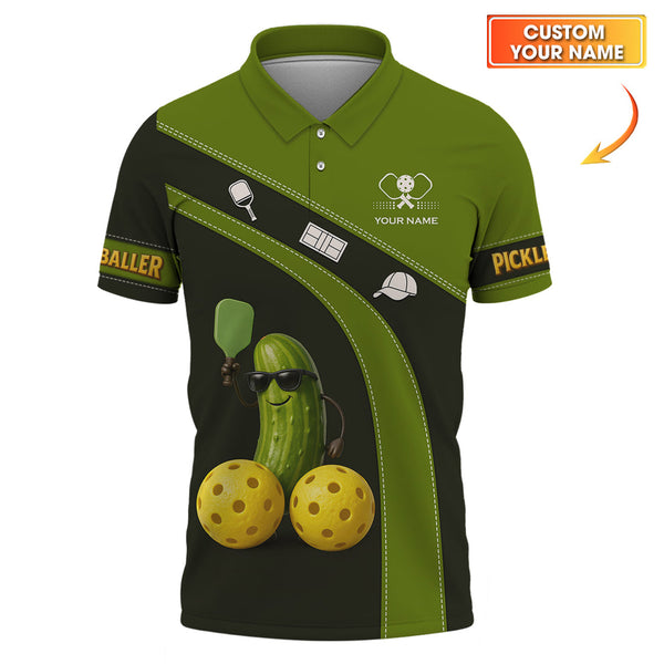 Maxcorners Funny Pickleball Shirt For Men's, Pickleballer Custom Name Shirts, Gift For Pickleball Lovers LM0509
