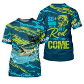 Maxcorners Bass Fishing UPF Shirts, So Good With My Rod I Make Fish Come, Funny Fishing Shirt, Gift For Fisherman