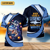 Maxcorners When You're A Legend You Make Your Own Waves Shark Shirt, SPF Shirt For Men, Fishing Shirts For Men