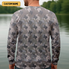Maxcorners Texas Camo Fishing UPF Shirts, Performance Fishing Shirts, Fishing Gifts For Men, Men's Fishing Shirt
