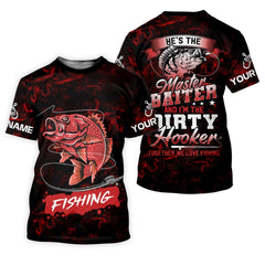 Maxcorners He’s the Master Baiter & I’m the Dirty Hooker SPF Shirts, Fishing Shirts For Men, Fisherman Gift