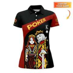 Maxcorners Custom Name King Of Spades Shirt, Poker Polos For Men, Funny Poker Shirts, Gifts For Poker LoversLM1009