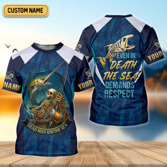 Maxcorners Marlin Fishing SPF Shirts, Dead Man and The Sea Fishing Shirts For Men, Funny Fisherman Gift