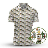 Maxcorners Pattern Golf Shirt, Mexican Golf Shirt For Golfer, Funny Golf Shirt For Men