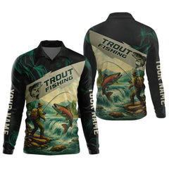 Maxcorners Rainbow Trout Fishing SPF Shirt For Men, Gift For Fisherman, Fishing Shirts For Men