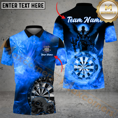 Maxcorners Darts Dark Angle Smoke MultiColor Option Customized Name, Team Name 3D Polo Shirt