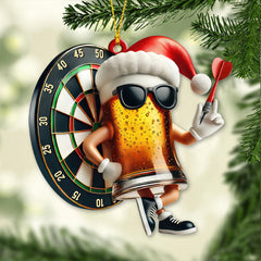 Maxcorners Custom Name Dart Ornament, Dart Lover Christmas Decoration 2D Flat LM2111