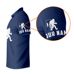 Maxcorners Bigfoot American Flag Patriotic Fishing Shirt, SPF Shirt For Men, Gift For Fisherman, Fishing Shirts For Men