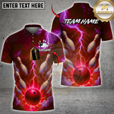 Maxcorners Bowling Electric Storm Multicolor Customized Name, Team Name 3D Shirts