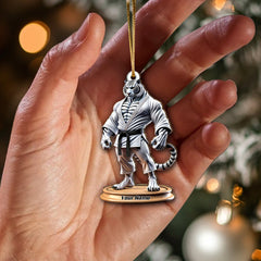 Maxcorners Custom Name Karate Christmas Ornament, Christmas Gift for Karate Lover 2D Flat LM2111