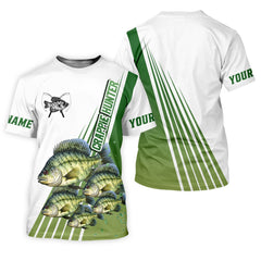 Maxcorners Crappie Hunter, Fishing UPF Shirts, Men Button Down Shirt, Presents For Fishermen, Mens Casual Shirts