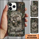 Maxcorners Artist Hunting - Into The Forest Deer Realistic Camo Personalized Name Phone Case