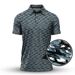 Maxcorners Camo Pattern Golf Shirt, Crazy Golf Shirt For Golfer, Golf Shirts For Men