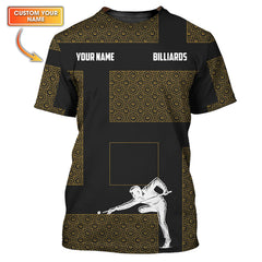 Maxcorners Billiards Jersey for Men, Custom Pool Player Shirt, Gift For Billiards Lovers LM0509