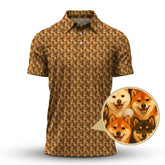 Maxcorners Shiba Inu Golf Shirt, Pattern Golf Shirt For Golfer, Dog Golf Shirt For Men