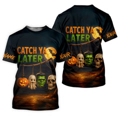 Maxcorners Catch Ya Later Fisherman Outfit, Long Sleeve Fishing Shirts, Mens Casual Shirts